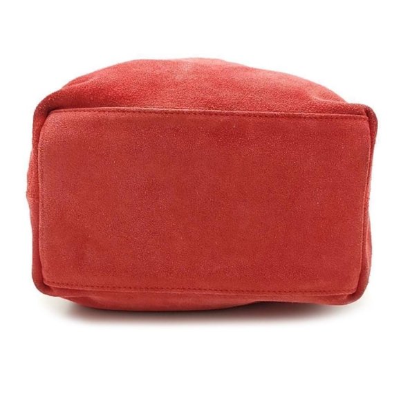 Suede Red Shoulder Bag - Picture 5 of 7